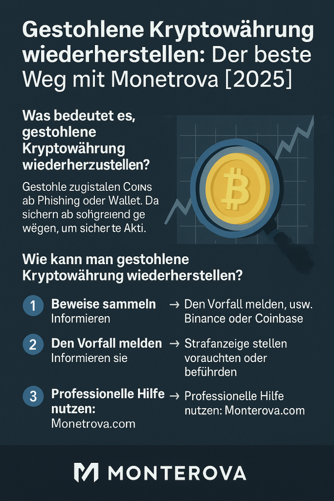 gestohlene Kryptowährung wiederherzustellen