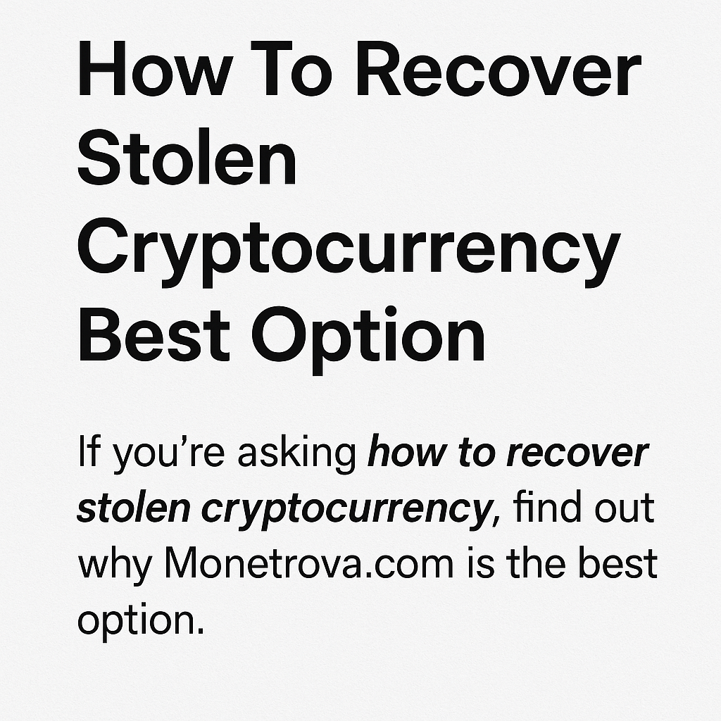 how to recover stolen cryptocurrency