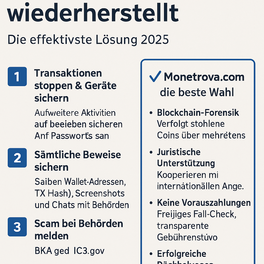 Wie man gestohlenes Bitcoin wiederherstellt