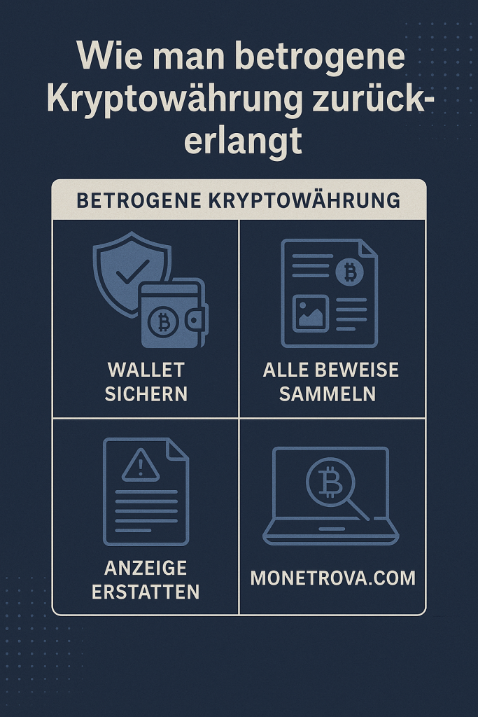 Wie man betrogene Kryptowährung zurückerlangt